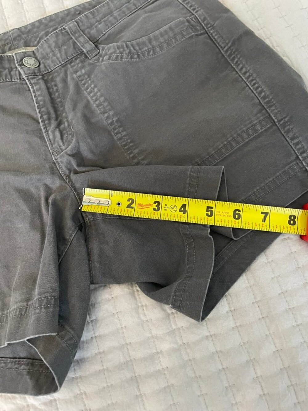 The North Face Womens Shorts 8 Graphite Grey Stretch Cotton Hiking 5 in - Picture 4 of 6